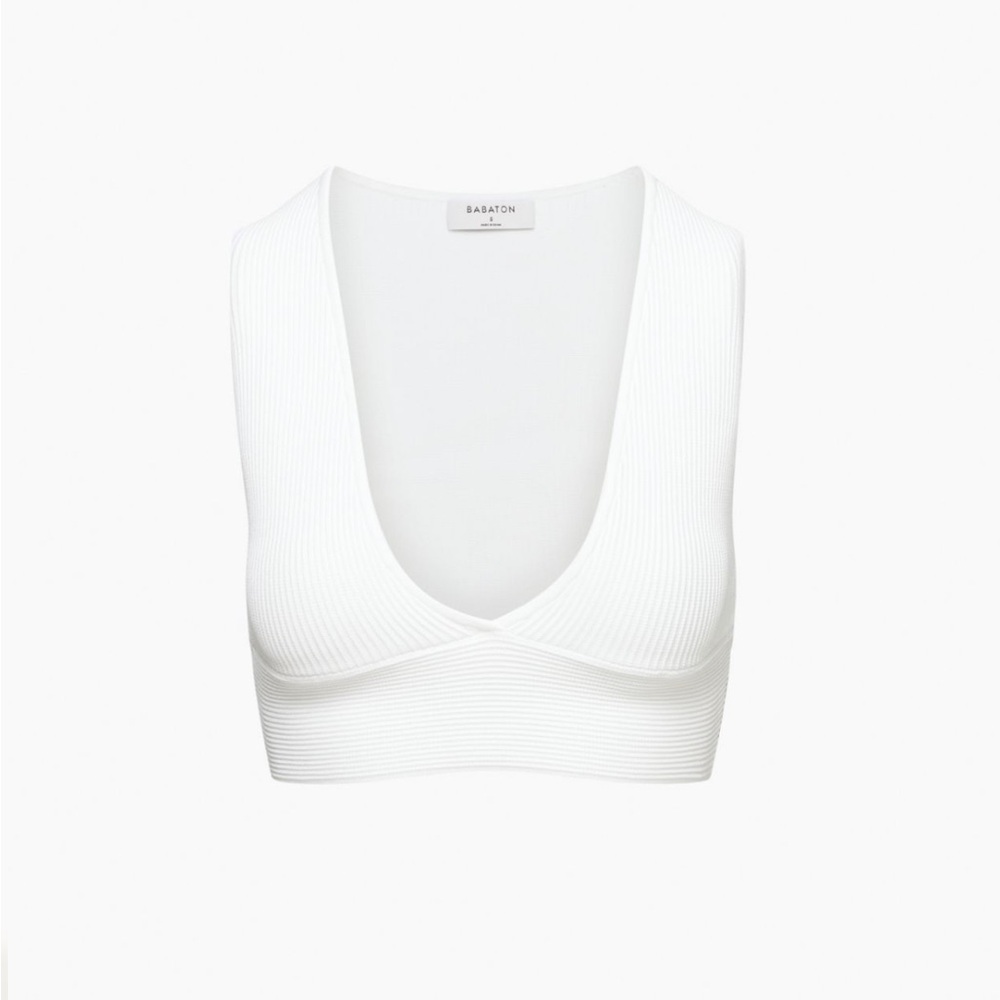 White Halter Crop Top